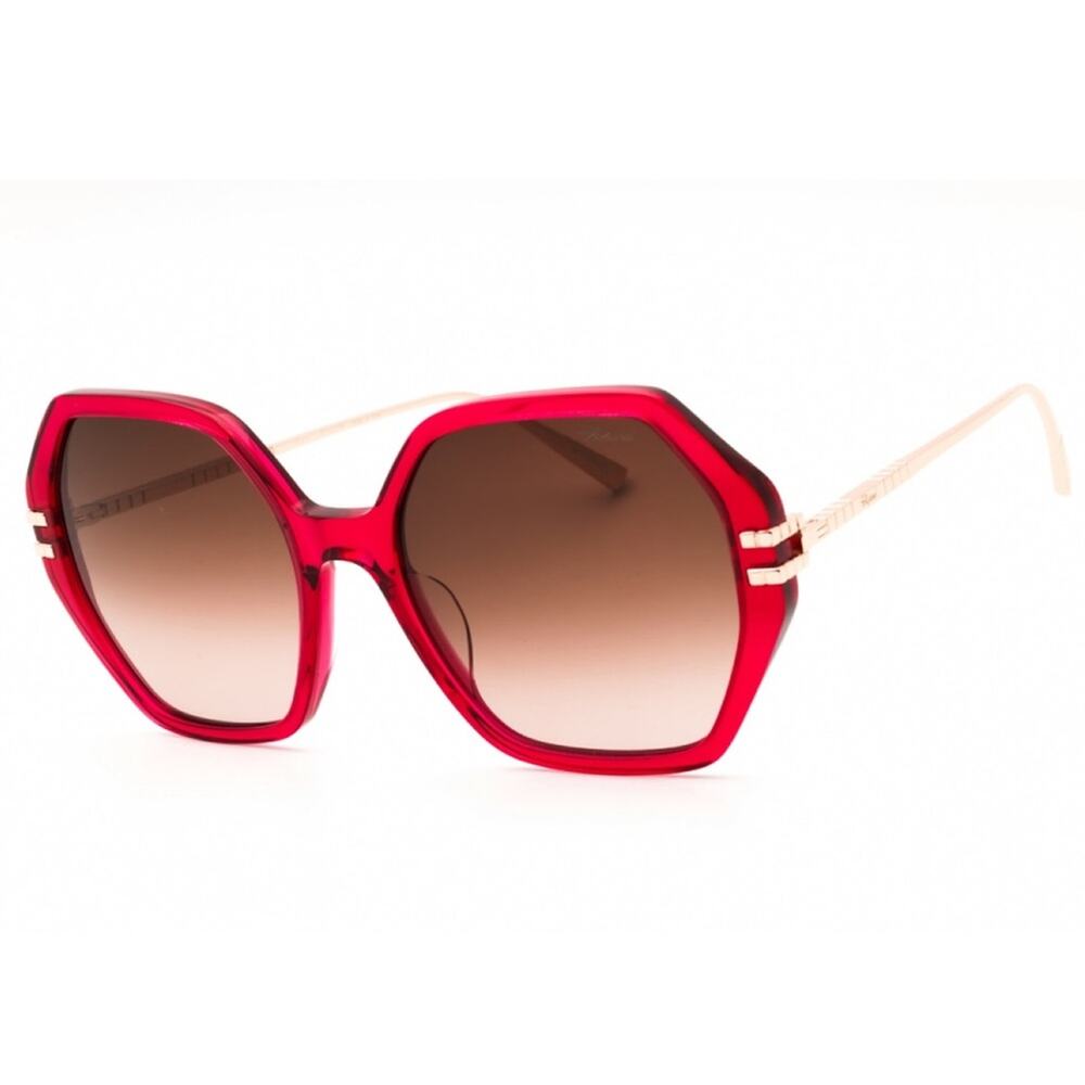 New! Chopard SCH370M 07AK Transparent Red Ice Cube Sunglasses, Authentic - Picture 2 of 8